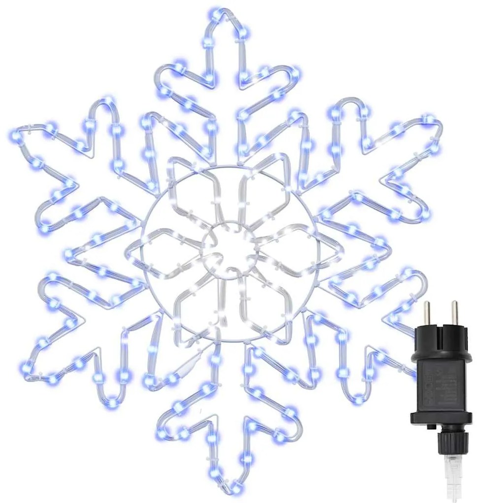 Karácsonyi Hópehely 156 LED-del Kék 55,5 x 55,5 x 0,75 cm PVC