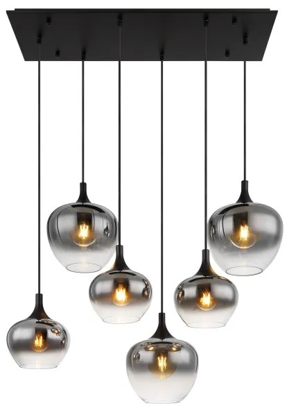 Globo 15548-6H - Csillár zsinóron MAXY 6xE27/40W/230V fekete