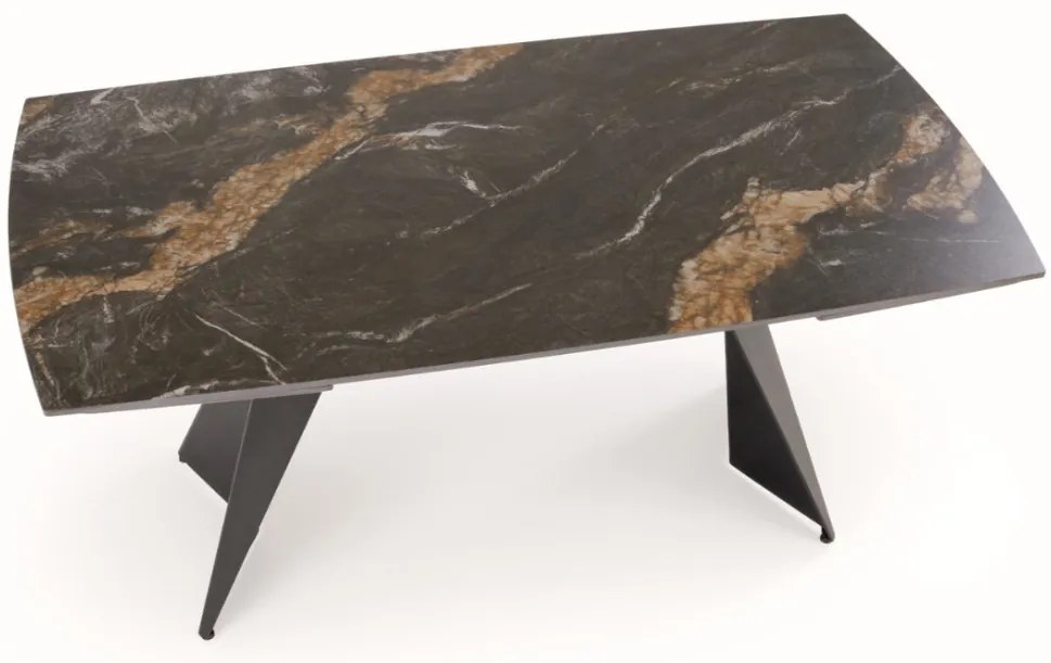 Armani bővíthető étkezőasztal fekete 165-241cm