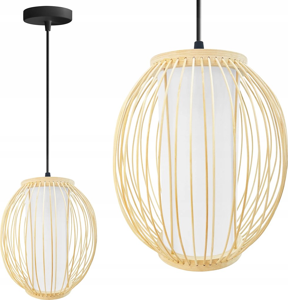 Bambusz lámpa Boho Természetes Függő Áttört