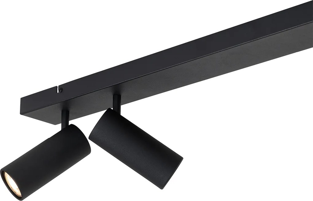 Okos mennyezeti spotlámpa fekete 4-lámpás állítható 4 Wifi GU10 50mm-es izzóval - Renna