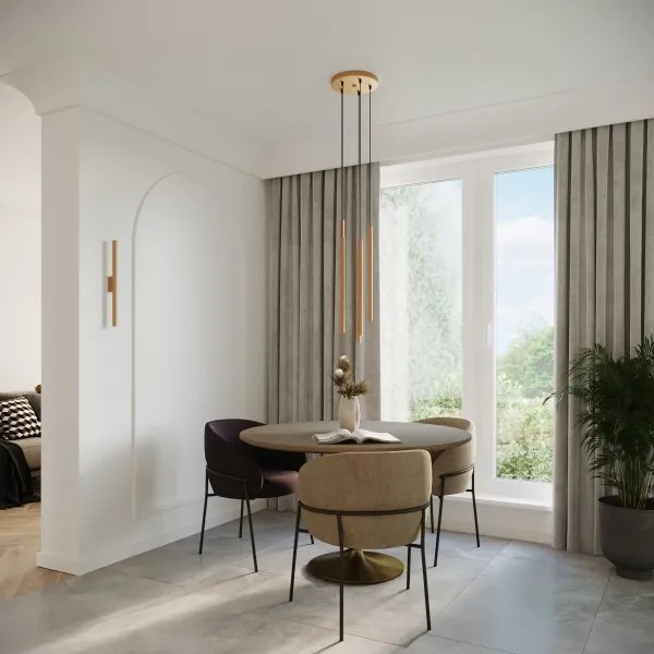 Sollux SL.1174 - Csillár zsinóron PASTELO 5xG9/8W/230V arany