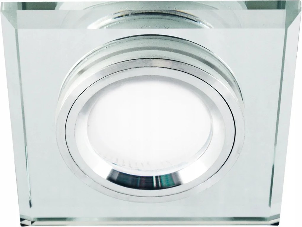 Mennyezeti spot lámpatest üveg négyszögletes Stan D króm