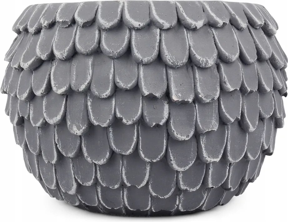 Virágtartó Amelia beton szürke átm. 17cm