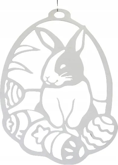 Húsvéti tojás nyuszi dekoráció áttört medál ajtó ablakra