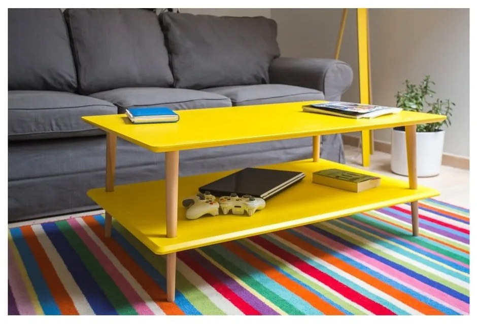 KORO fehér dohányzóasztal alsó polccal - Ragaba