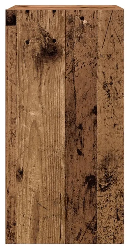 antik fa színű szerelt fa TV-szekrény 30,5 x 30 x 60 cm