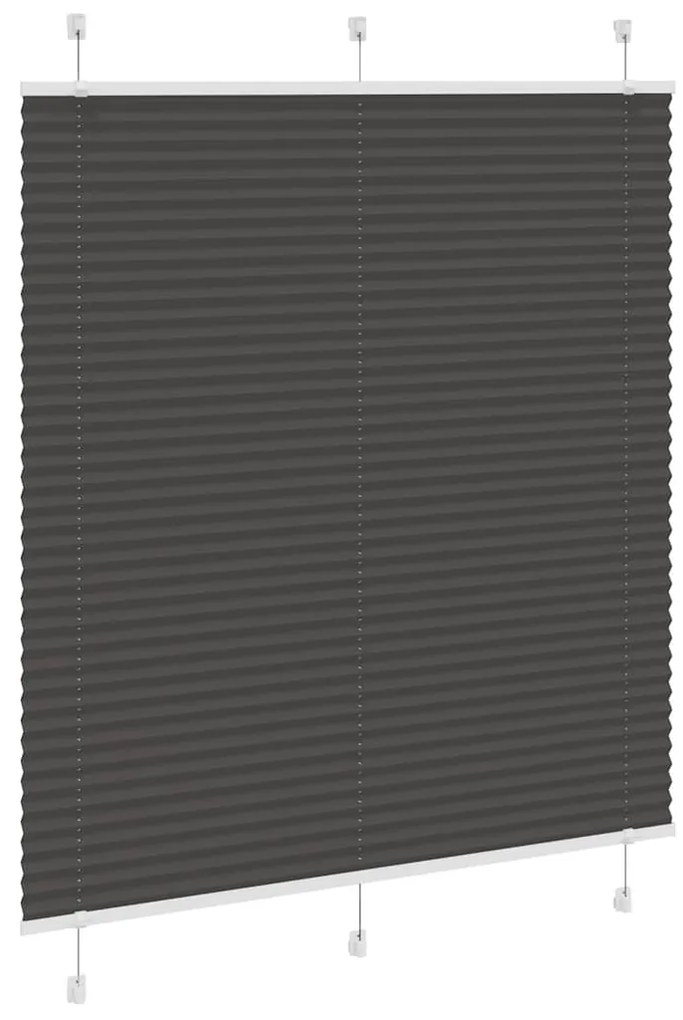 pliszírozott redőny fekete 115x150 cm szövetszélesség 114,4 cm