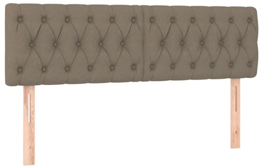 tópszínű szövet LED-es fejtámla 160x7x78/88 cm