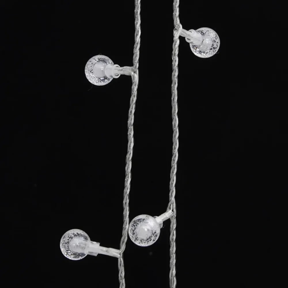 gömb alakú 8 funkciós hideg fehér tündérfényfüzér 400 LED 40 m