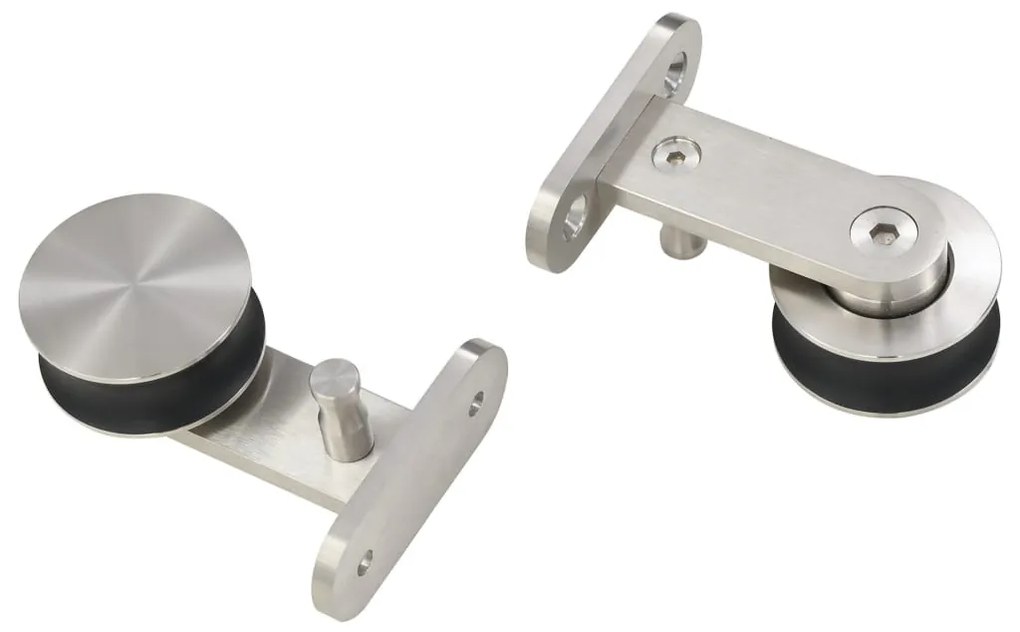 ezüstszínű rozsdamentes acél tolóajtó fémszerelék készlet 183 cm