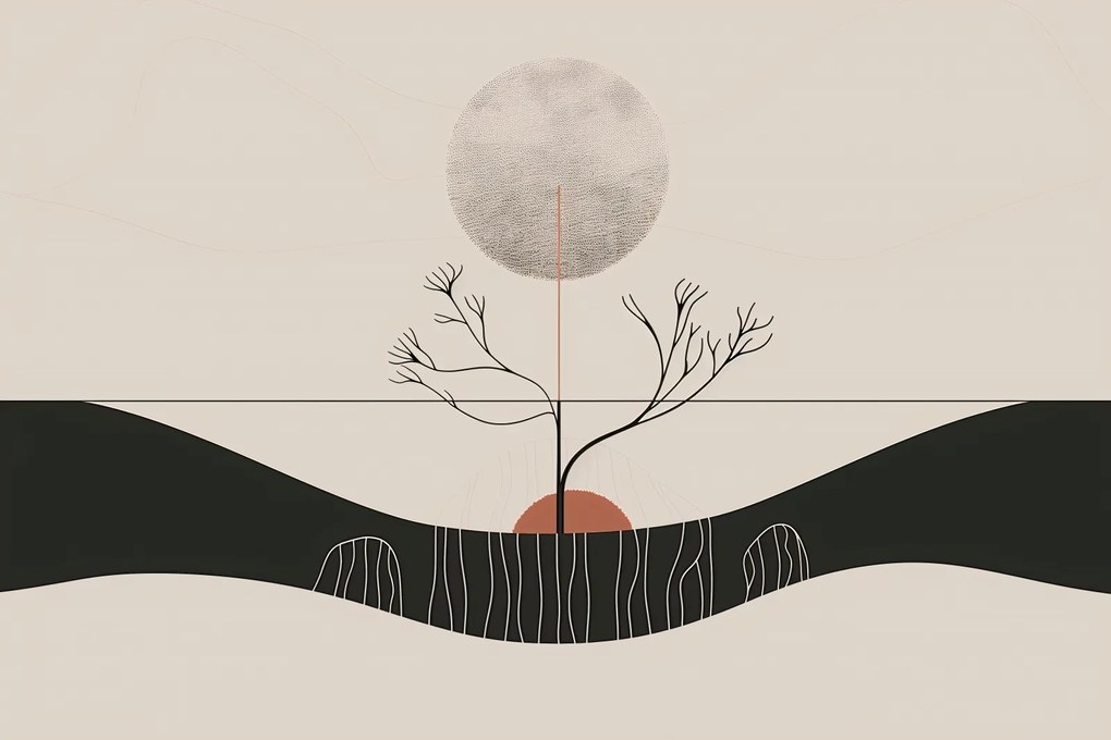 Poszter 45x30cm Téli Hold