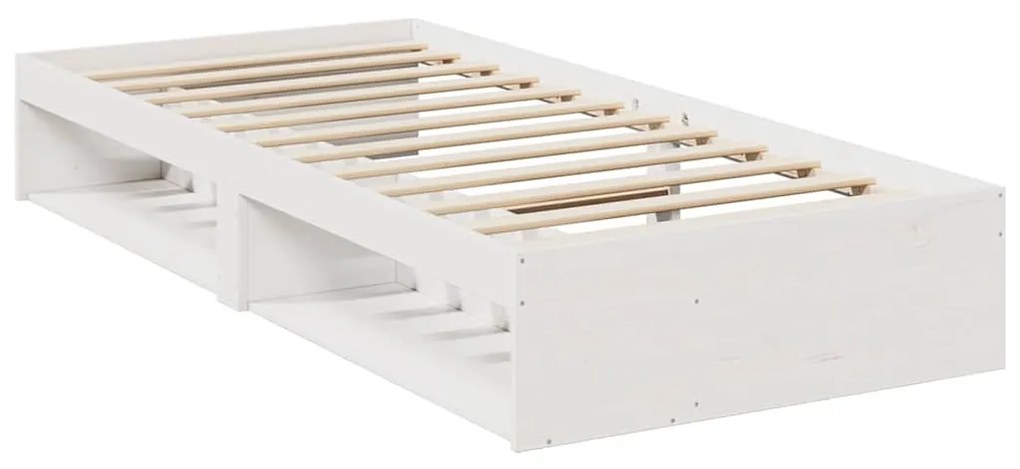 fehér tömör fenyőfa kanapéágy matraccal 80 x 200 cm