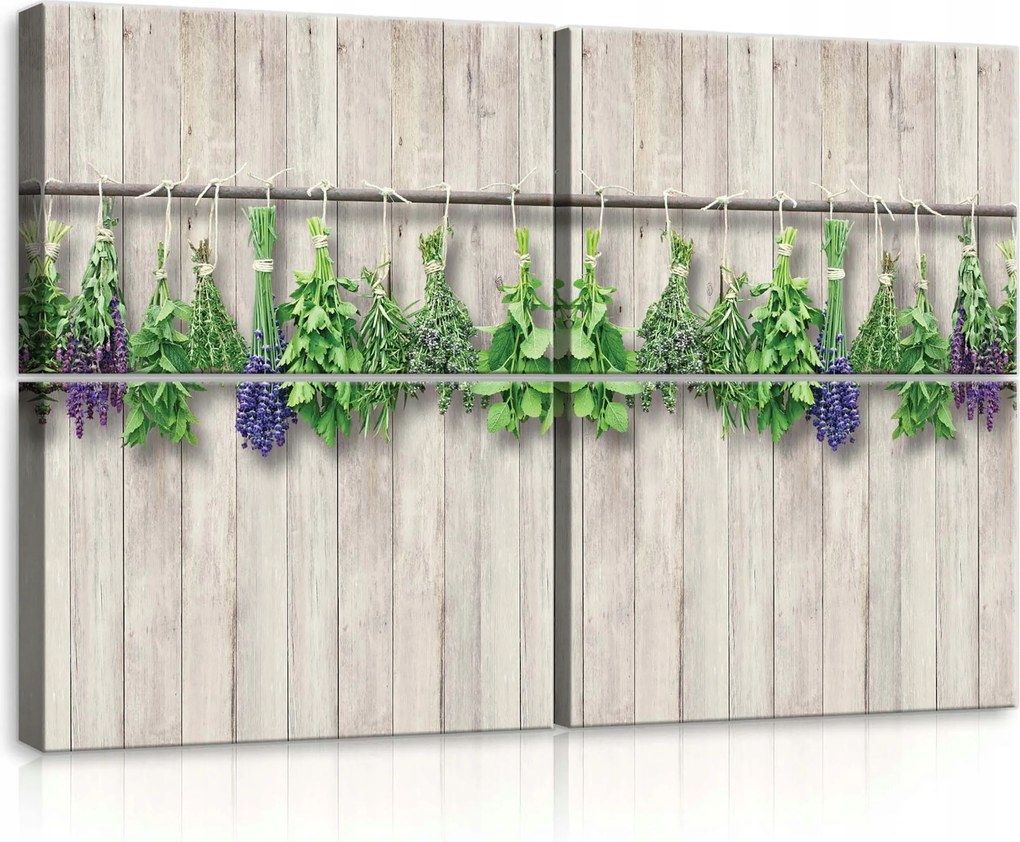 Vászonkép 120x80 Levendula fű Provence rusztikus fa természetesség frissesség