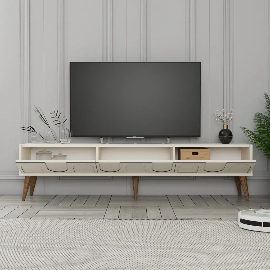 Lyon TV-állvány, krém-dió, 180 cm – TR845HCT5596