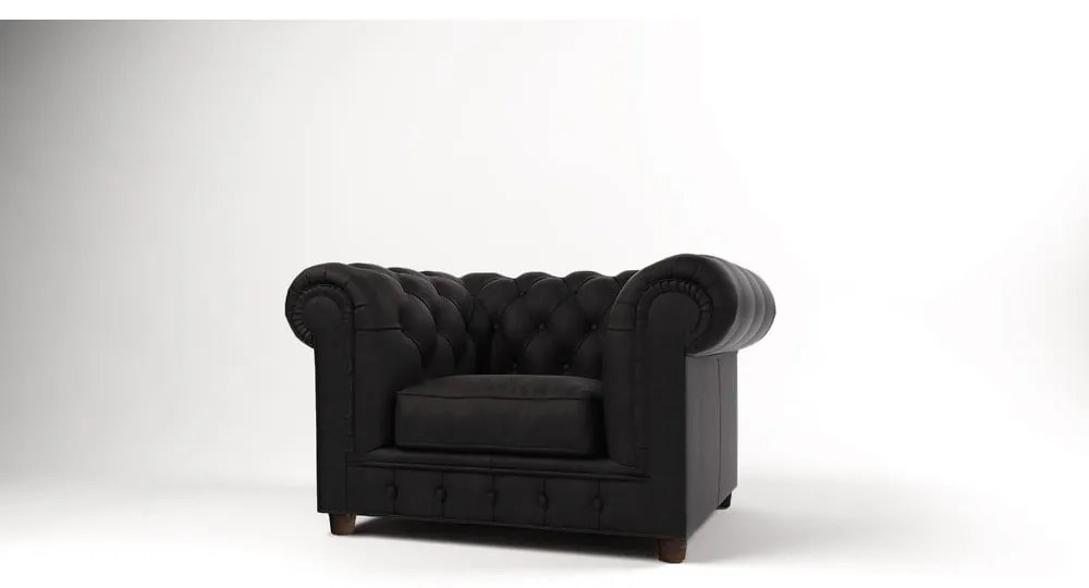 Fekete bársony fotel Cambridge – Ropez