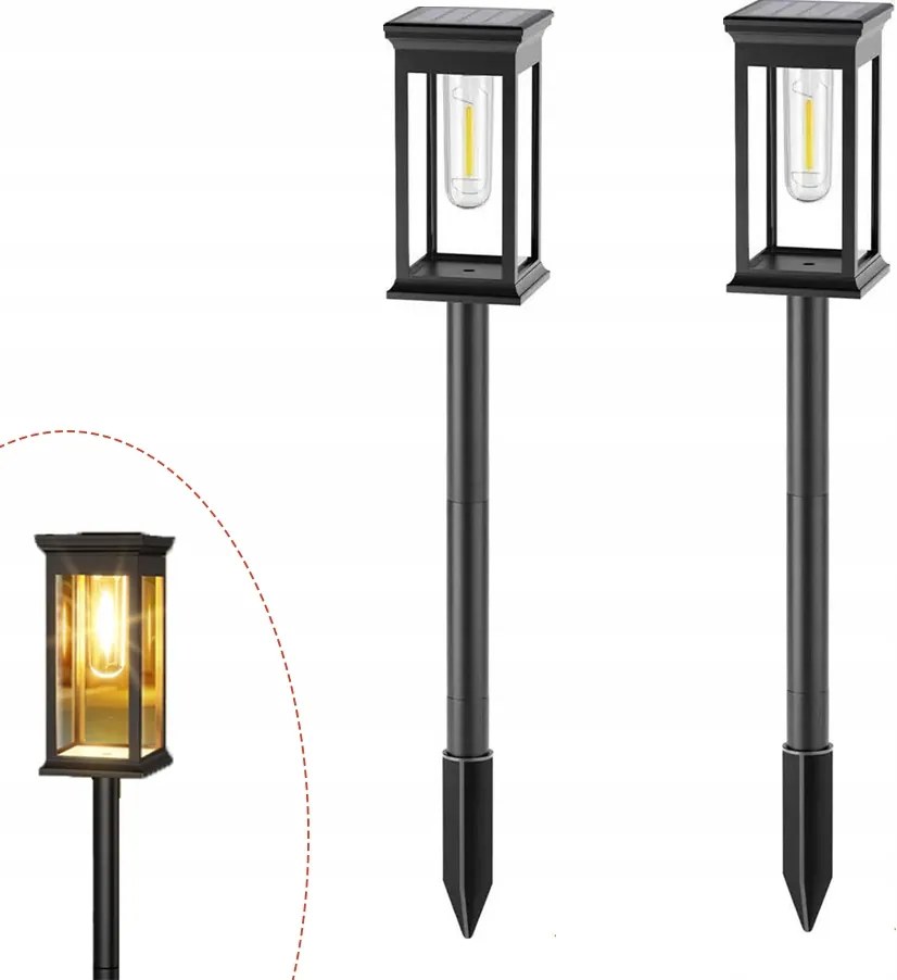 2x Napelemes kerti lámpa Meleg vízálló napelemes kerti dekoráció