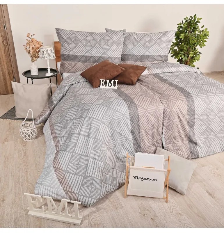 EMI Karson pamutszatén ágyneműhuzat 140x200 + 70x90 cm, Francia szett1 200x220 + 2x (70x90)