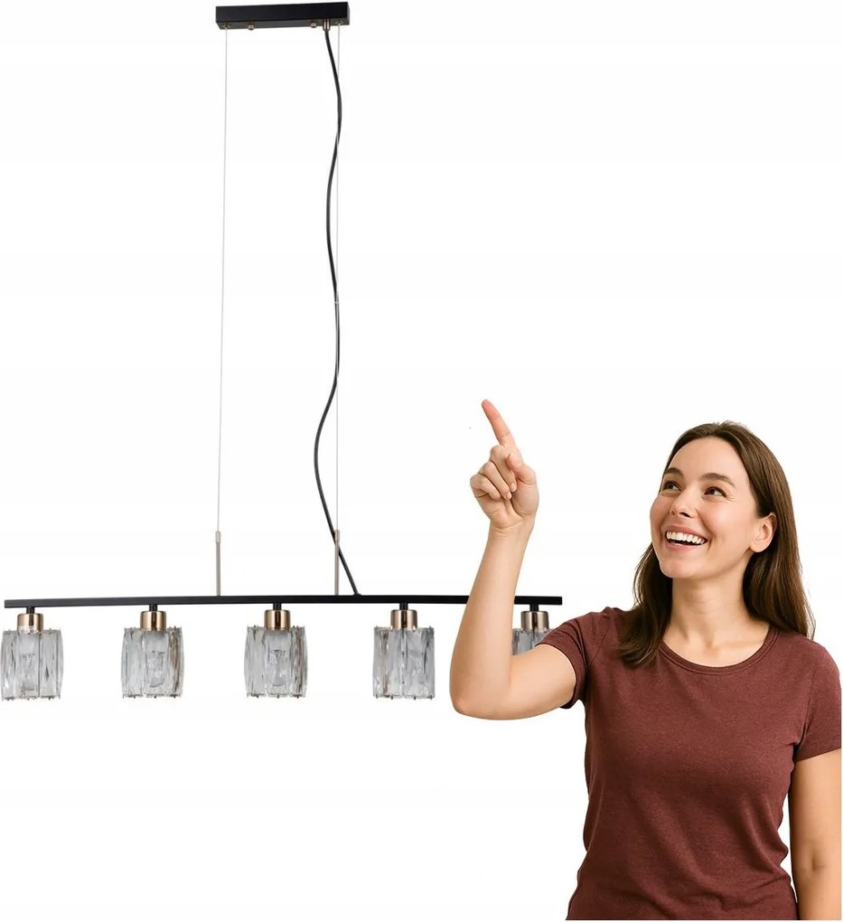 Simona függőlámpa PND-40814-5-BK-HBR Italux