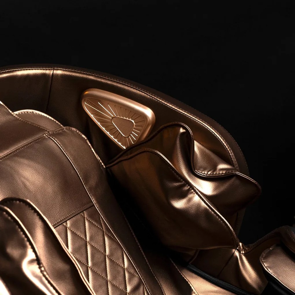 Masszázsfotel Barna Eco-bőr Kárpittal. VX MAX