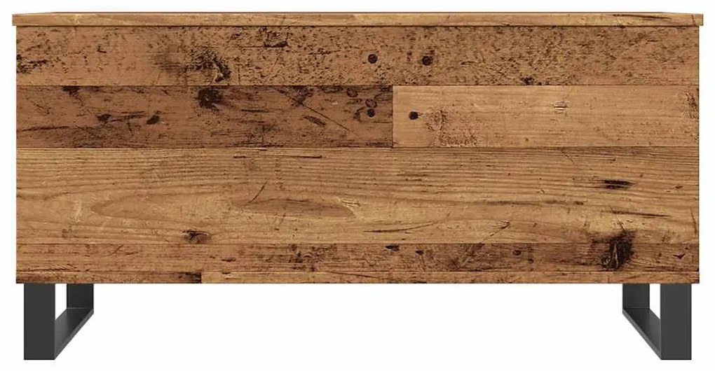antik fa színű szerelt fa dohányzóasztal 90 x 44,5 x 45 cm