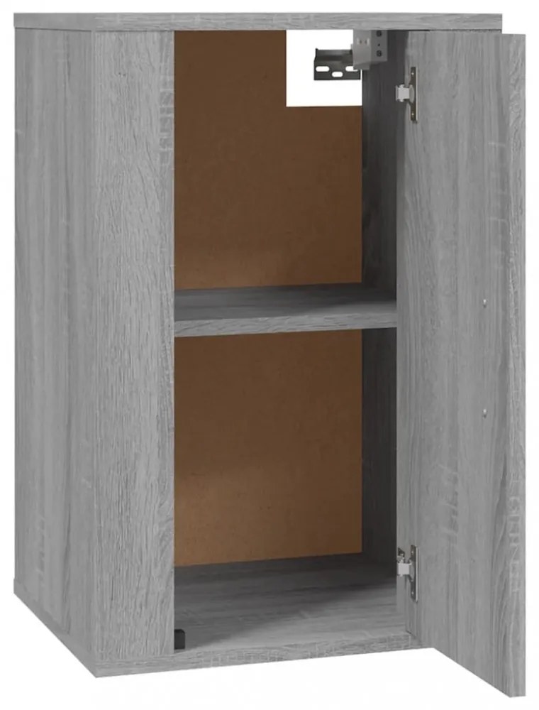 2 db szürke sonoma falra szerelhető TV-szekrény 40x34,5x60 cm
