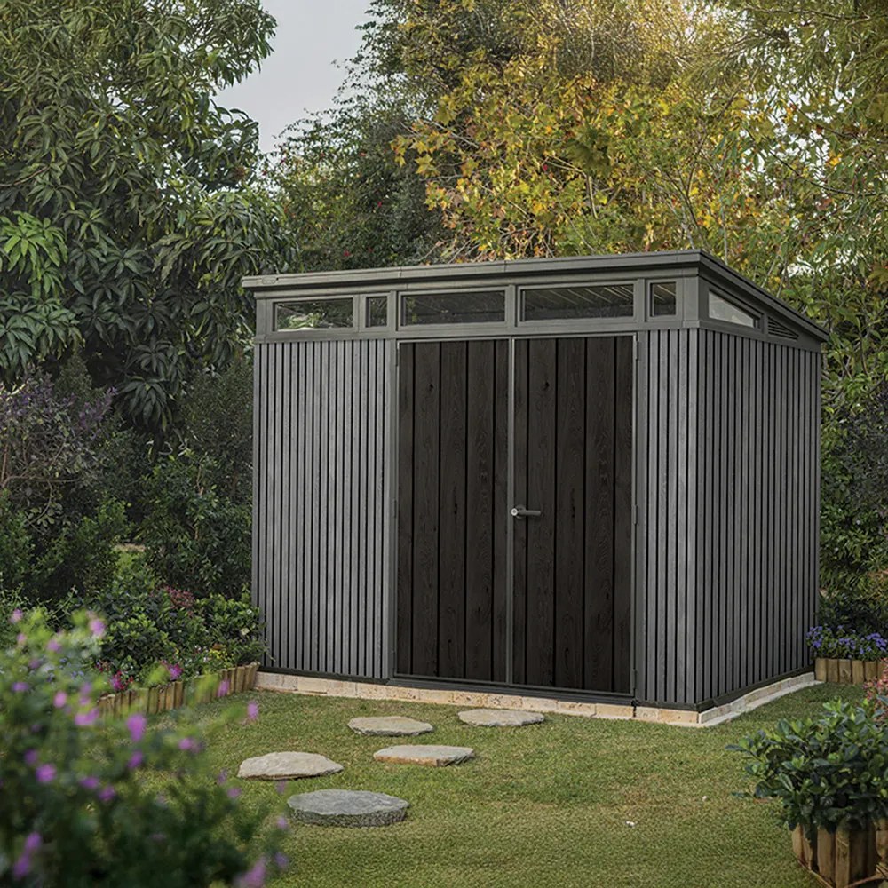 Signature PENT 9x7 műanyag kerti ház velencei szürke