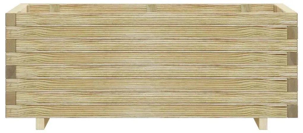 téglalap alakú fa magaságyás 100 x 50 x 40 cm