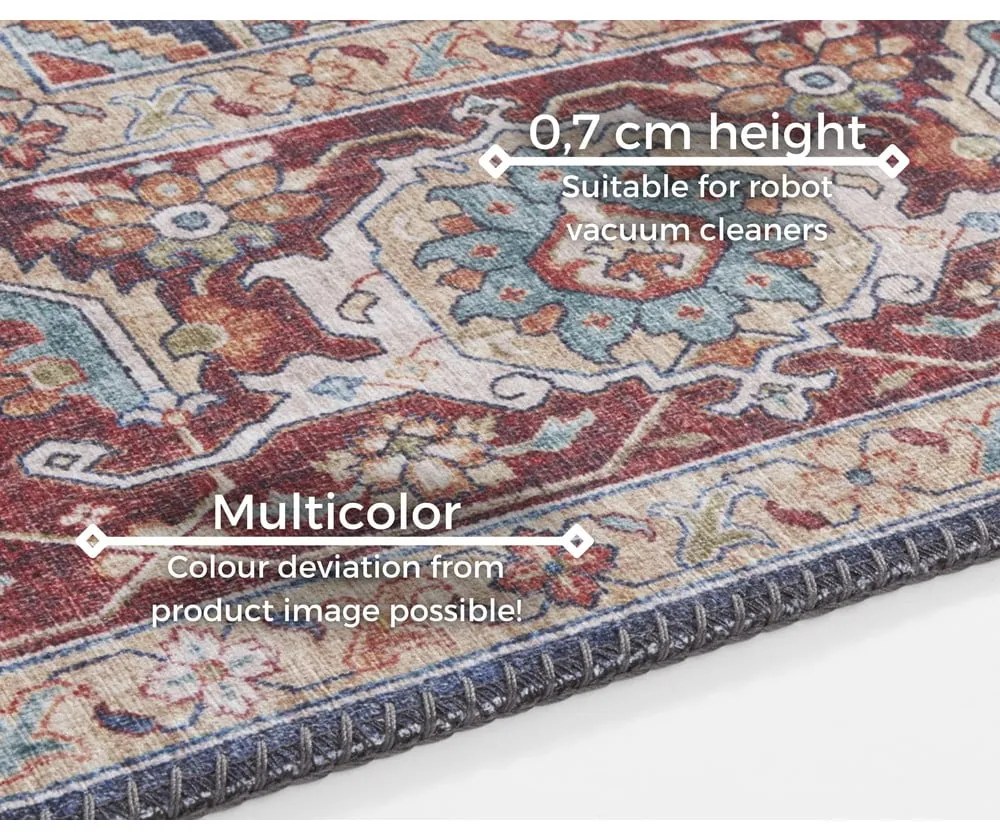 Sylla sötétkék-piros szőnyeg, 200 x 290 cm - Nouristan