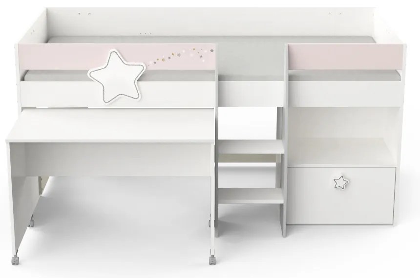 Elmo kombinált ágy 90x200 cm Pink N