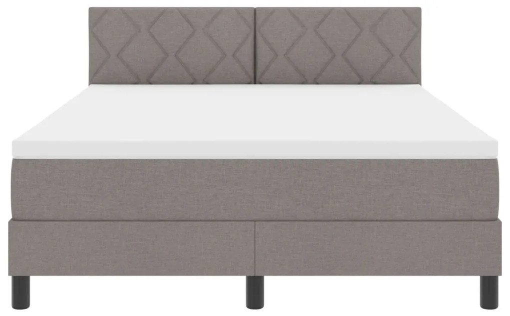 Boxspring Ágy Matrac Fappal 140x200 cm Taupe