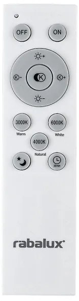 Rabalux 71038 -LED dimmelhető mennyezeti lámpa TESIA LED/60W/230V 3000-6000K+Távirányító