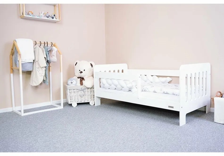 New Baby Erik kiságy korlátokkal fehér, 140 x 70 cm