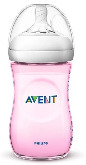 AVENT | Avent Natural | Csecsemő cumisüveg Avent Natural 260 ml rózsaszín | Rózsaszín |