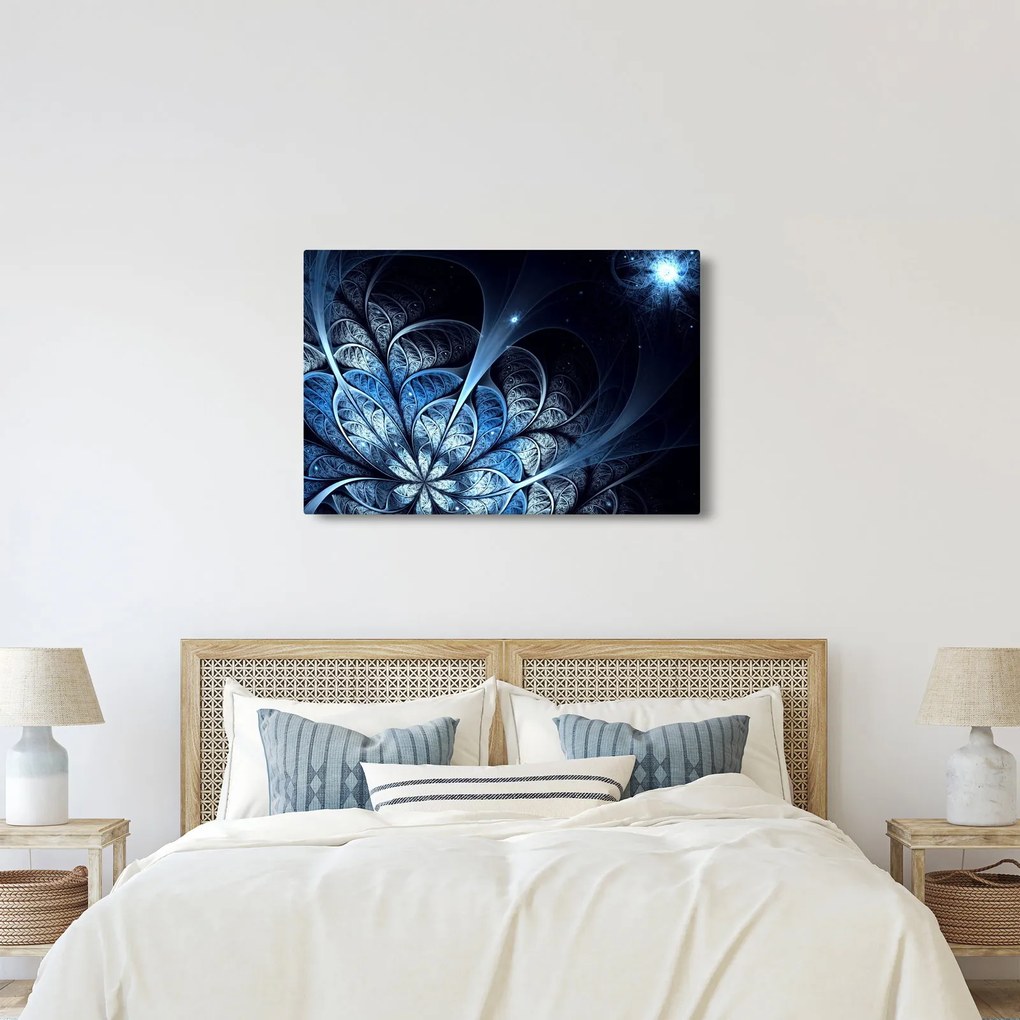 Egy sötétkék virág képe (90x60 cm)