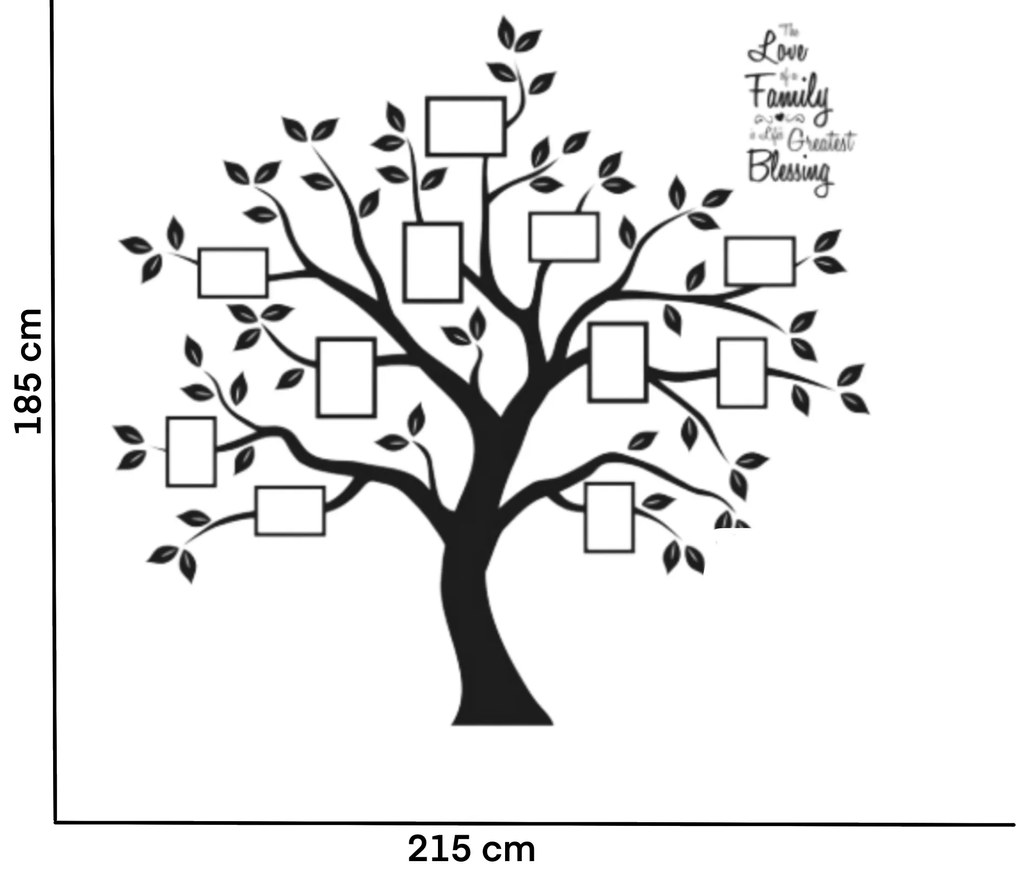 Falmatrica "Fa fényképekkel 3 - fekete színű" 185x215cm