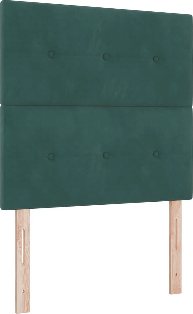 vidaXL LED ágytámla LED -es lámpákkal Zöld 100 cm Poliészter