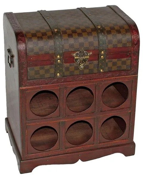 Barna bortartó szekrény, palackok száma 6, 41x48 cm – Deco Pleasure