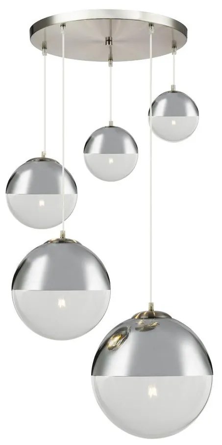 Globo 15851-5 - Csillár zsinóron VARUS 5xE27/60W/230V