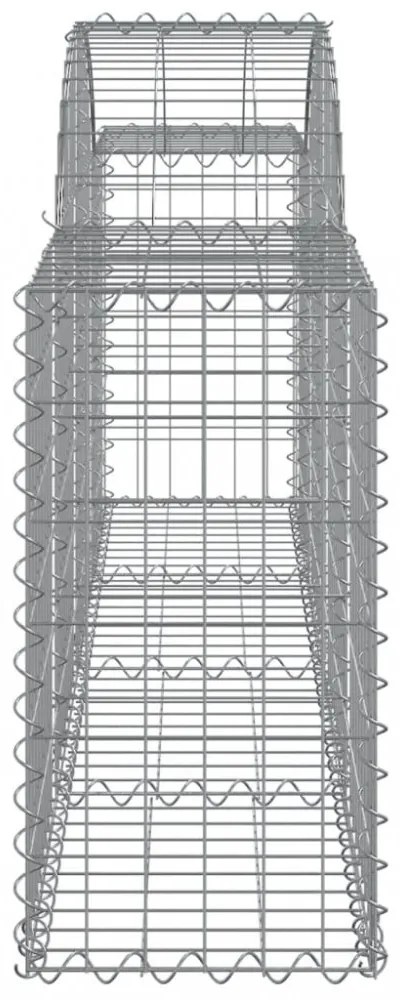 9 db íves horganyzott vas gabion kosár 200x30x60/80 cm