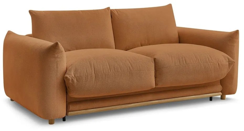 Narancssárga kinyitható kanapé 214 cm Ernest – Bobochic Paris