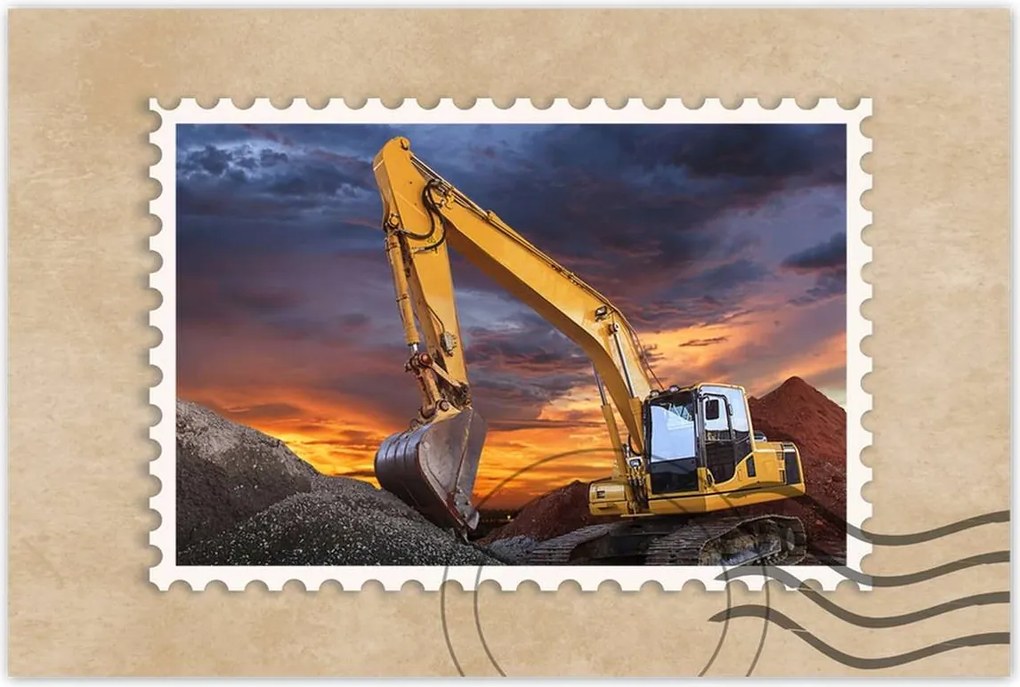 Poszterek 90x60 Építőipari kotrógép Építés