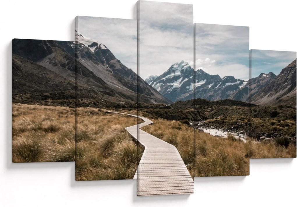 Kép - Sétány a hegységben Mt. Cook (150x105 cm)