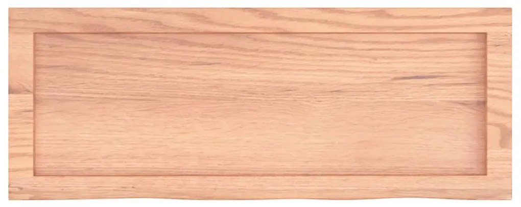 világosbarna kezelt tömör tölgyfa fali polc 80x30x(2-6) cm