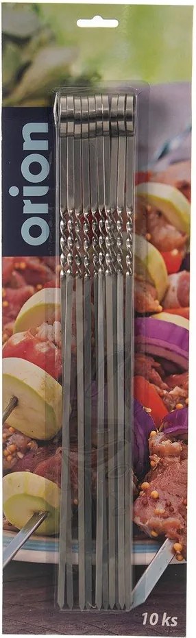 Rozsdamentes acél grillező nyárs szett 10 db-os – Orion