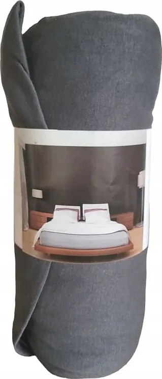 Gumis jersey lepedő 180×200 cm grafit puha pamut