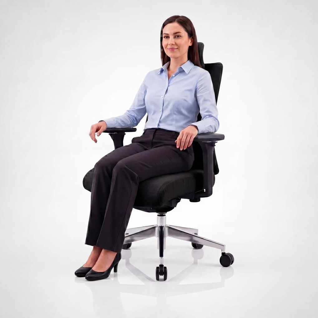 Ergonómikus, forgó irodai szék, fekete: VECTOR