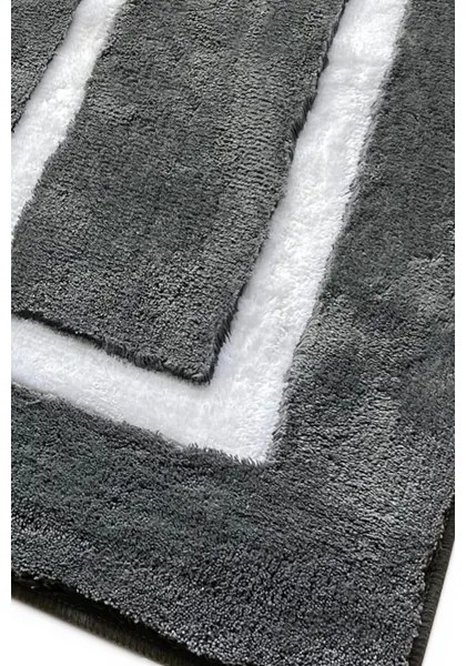 KÉSZLET 3x Fürdőszoba szőnyeg 60/60/100 cm antracit