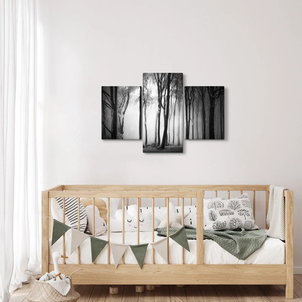 Kép - Farkas a sötét erdőben (90x60 cm)