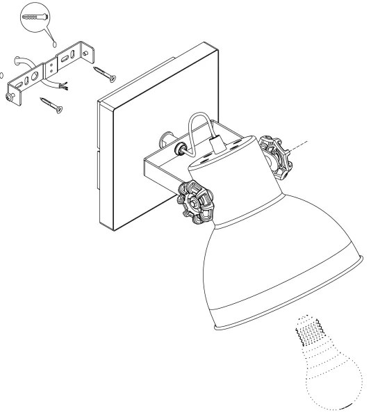 Eglo 49648 - Spotlámpa BARNSTAPLE 1xE27/40W/230V